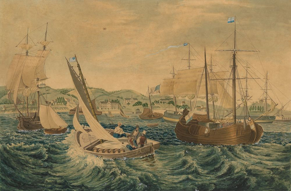 Longshore Tides Quarantine Staten Island 1833 Poster Print By William